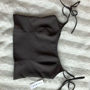 Grey Pacsun cropped shirt. Size extra small. Kendall & Kylie brand. Brand new.